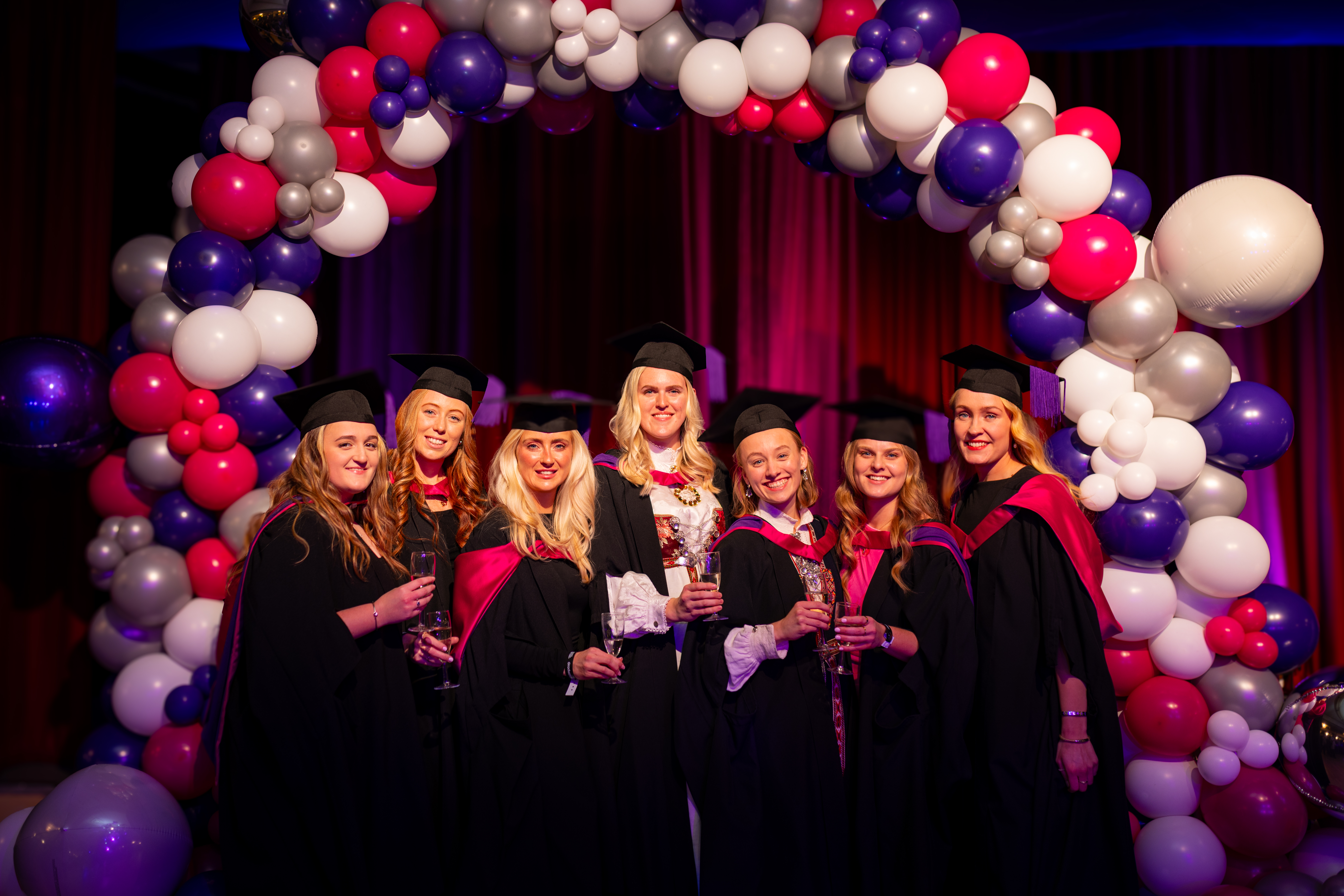 students celebrating graduation.